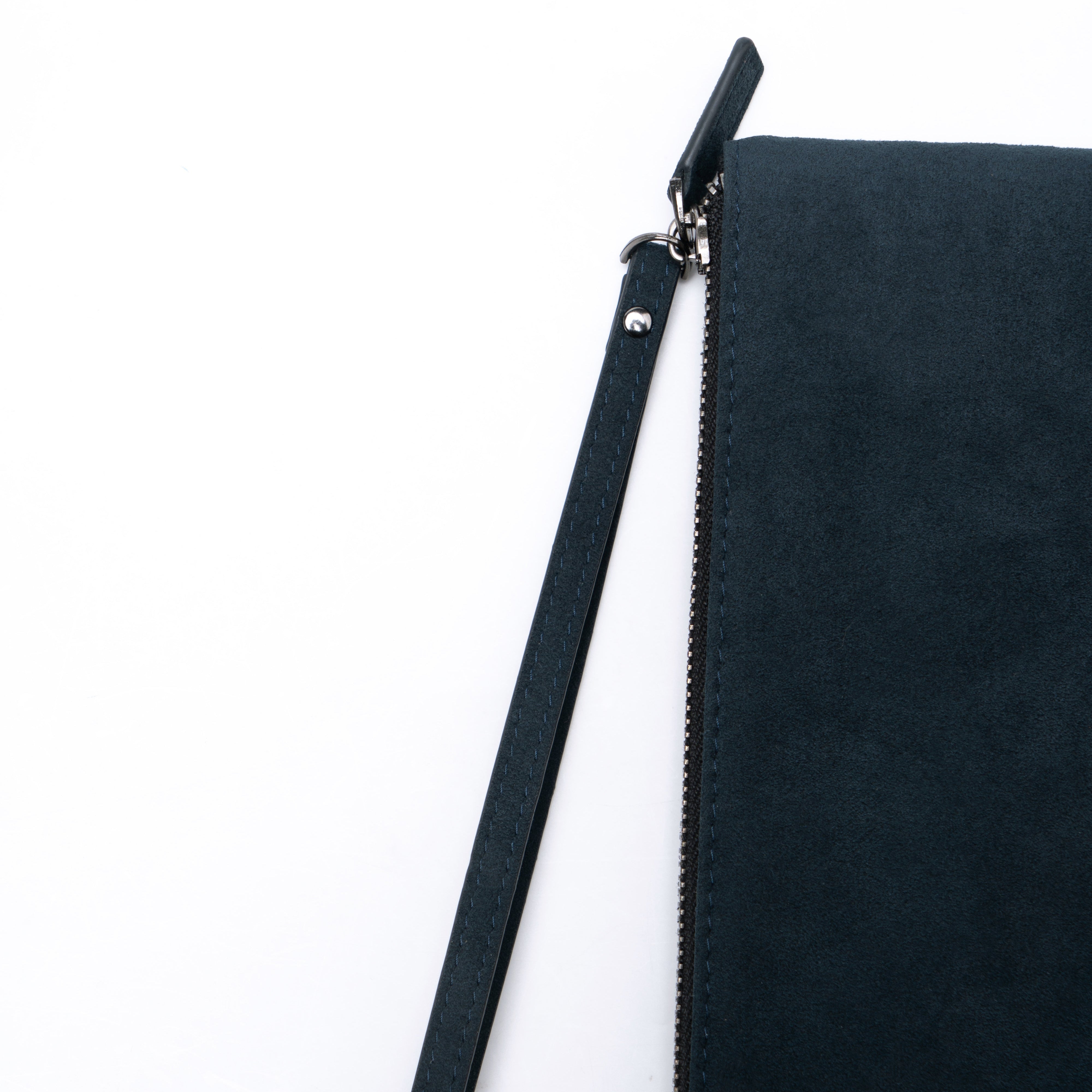 Alcantara Pouch - Navy Blue