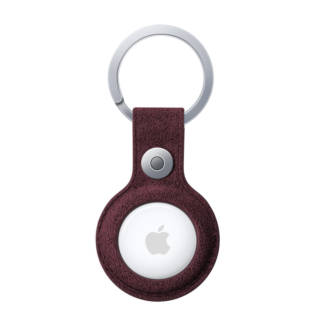 Alcantara AirTag Key Ring - Wine Red - Alcanside