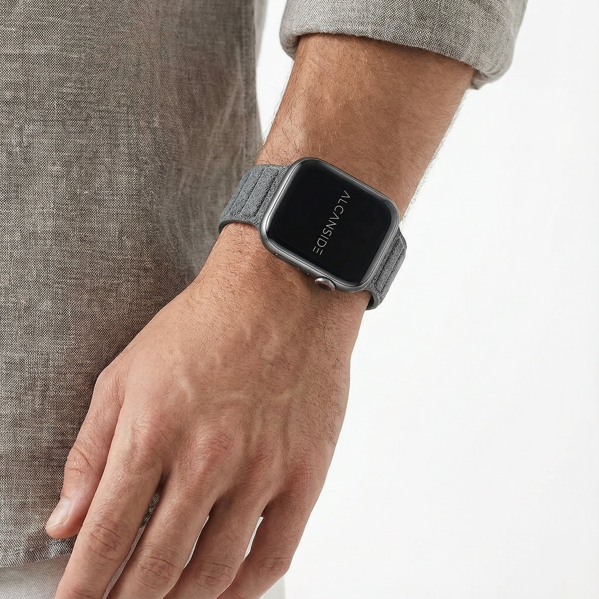 Alcantara Apple Watch Band - Nardo Gray - 38/40/41/42mm - Alcanside