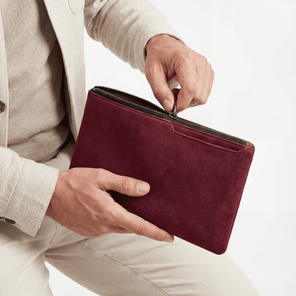 Alcantara Pouch - Wine Red - Alcanside