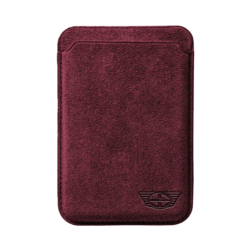 Donkervoort - Alcantara MagSafe Wallet - Wine Red - Alcanside