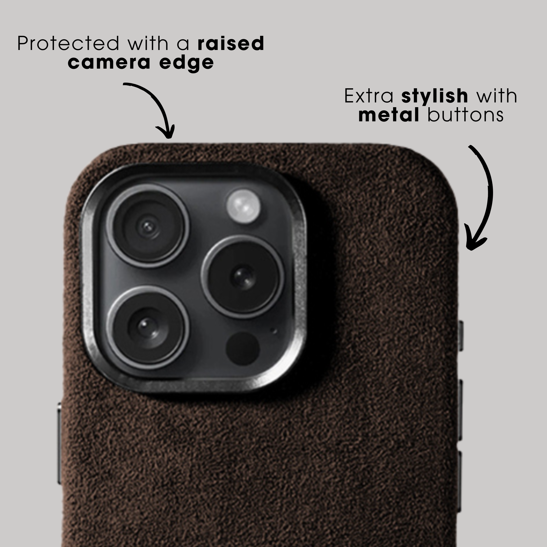 iPhone 16 Pro - Alcantara Case - Chocolate Brown