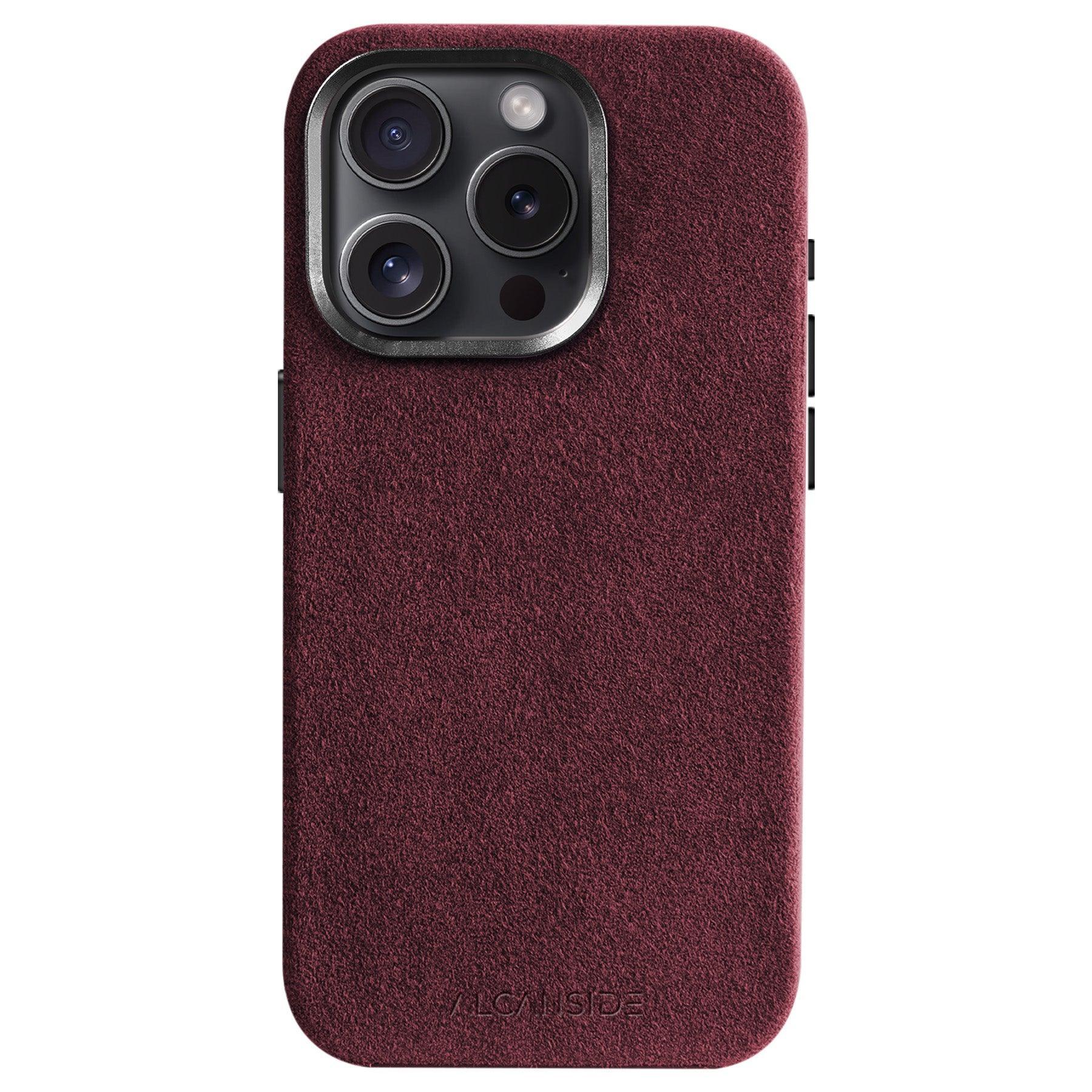 iPhone 15 Pro - Alcantara Case - Wine Red - Alcanside