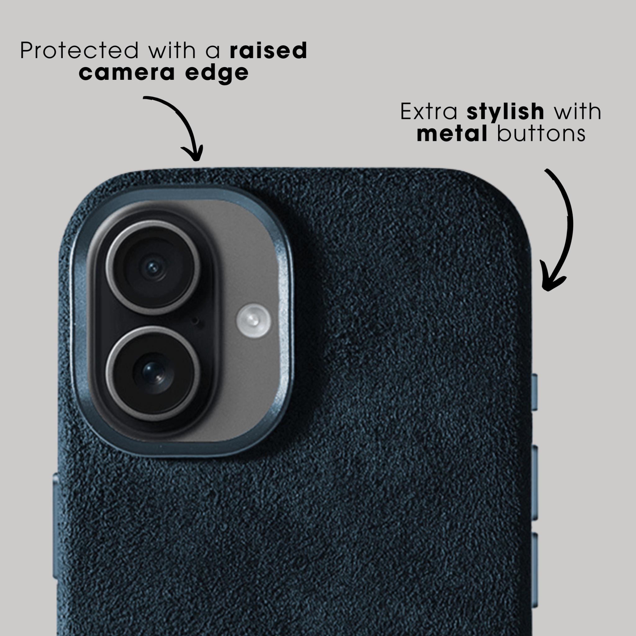 iPhone 17 - Alcantara Case - Navy Blue - Alcanside
