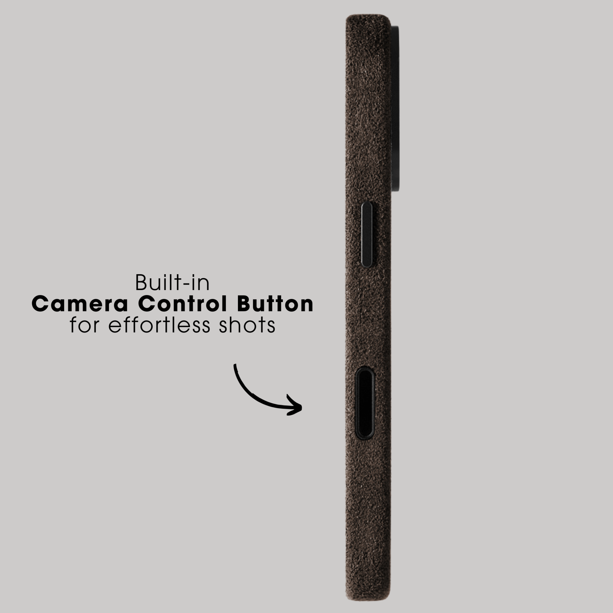 iPhone Alcantara Case - Chocolate Brown - Alcanside