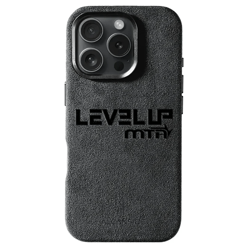iPhone Alcantara Case - LEVEL UP MTA - Space Grey - Alcanside