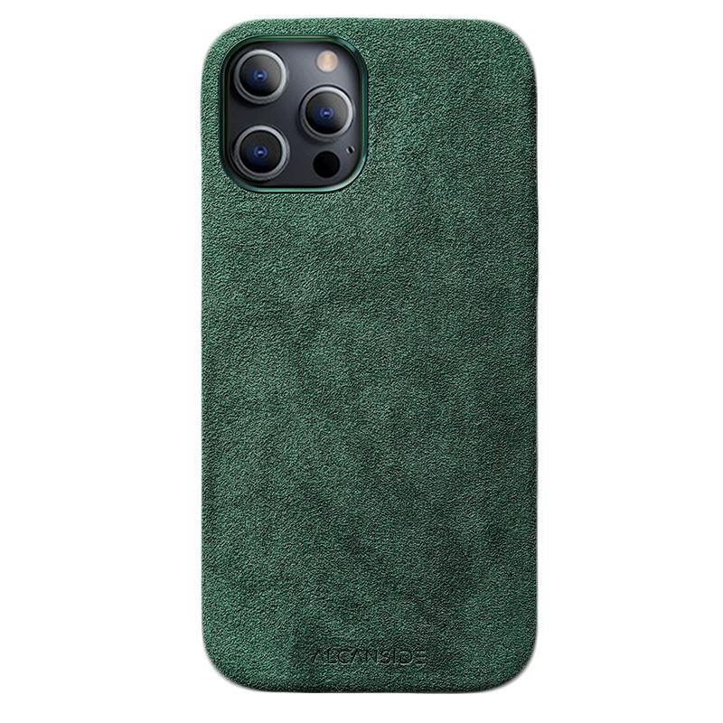 iPhone 12 & 12 Pro - Alcantara Case - Midnight Green - Alcanside