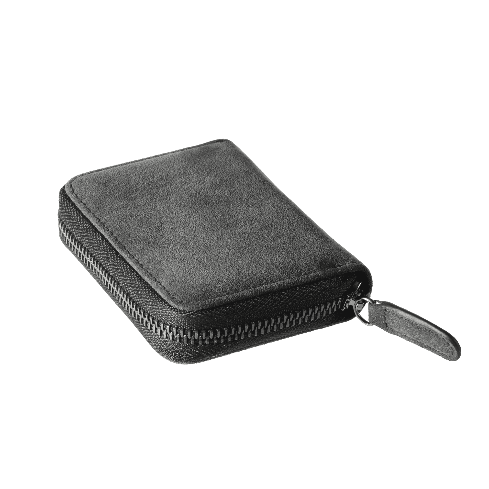 Credit Card - Alcantara Zipper Wallet - Space Grey