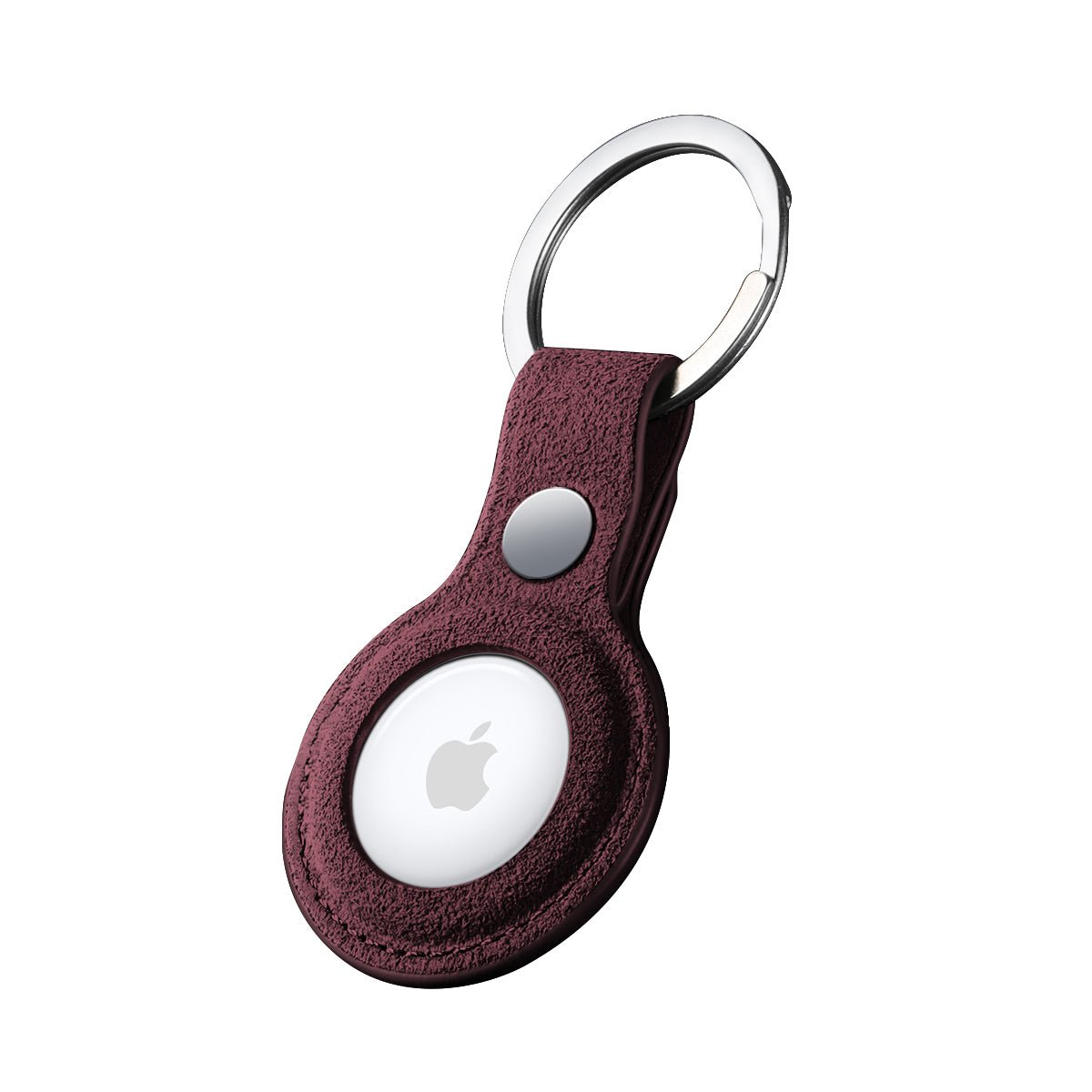 Alcantara AirTag Key Ring - Wine Red - Alcanside