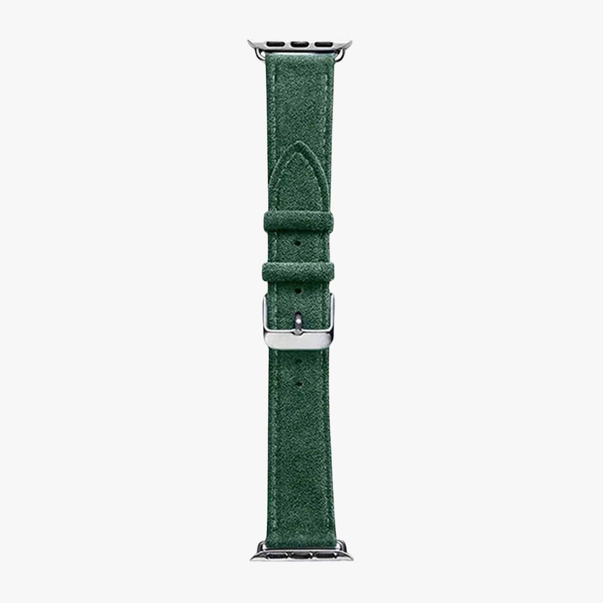 Alcantara Apple Watch Band With Buckle - Midnight Green - 42/44/45/46mm & Ultra (49mm) - Alcanside