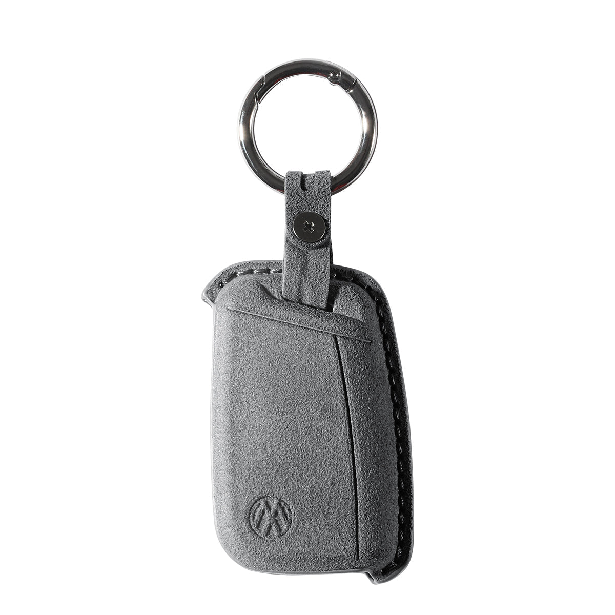 Alcantara Car Key Fob Cover for Volkswagen | Model A with Buckle - Space Grey - Alcanside