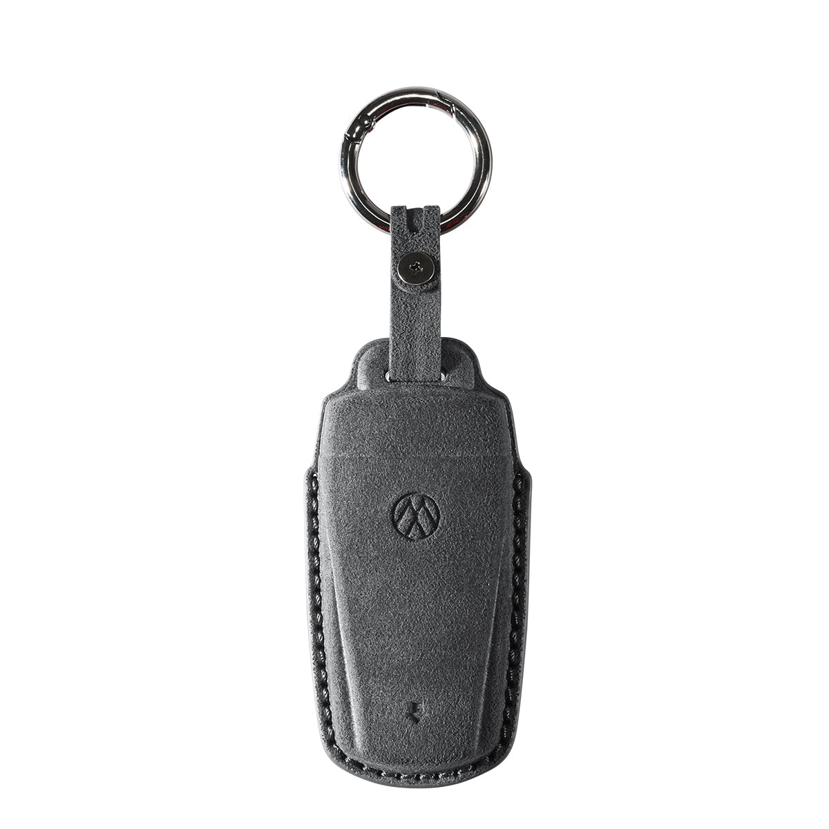 Alcantara Car Key Fob Cover for Volkswagen | Model J with Buckle - Space Grey - Alcanside