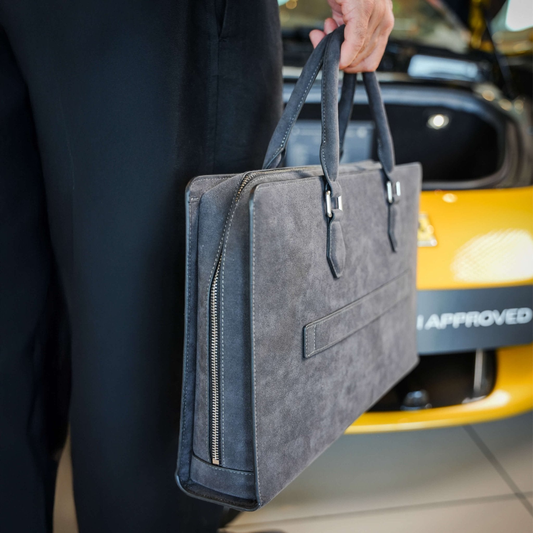 Alcantara Laptop Bag - Space Grey - Alcanside