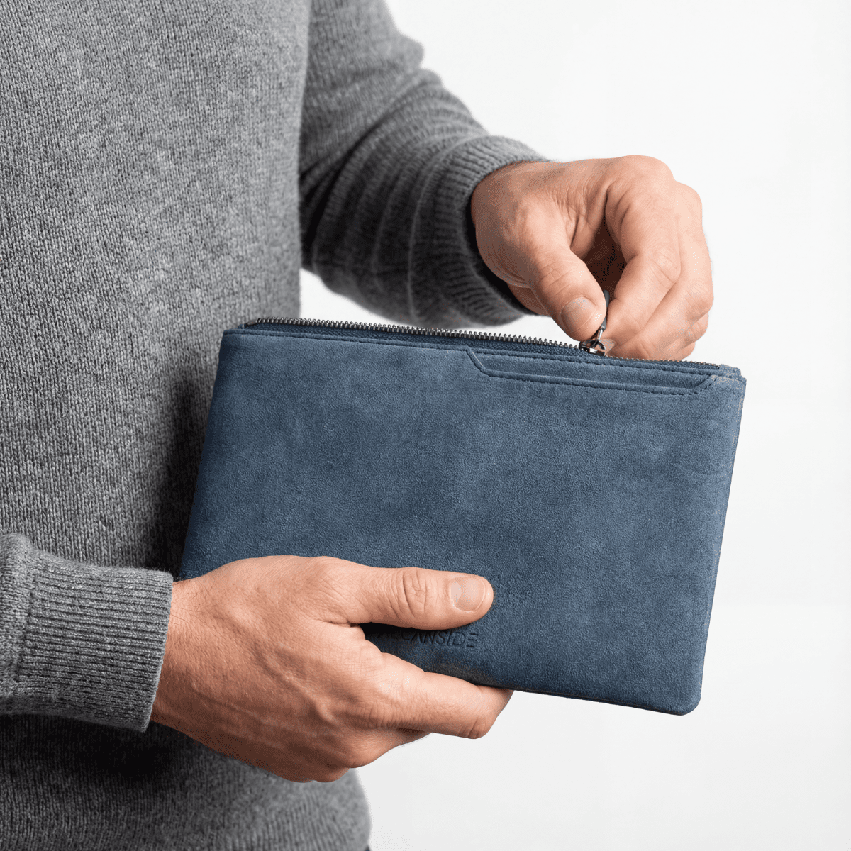 Alcantara Pouch - Ocean Blue - Alcanside