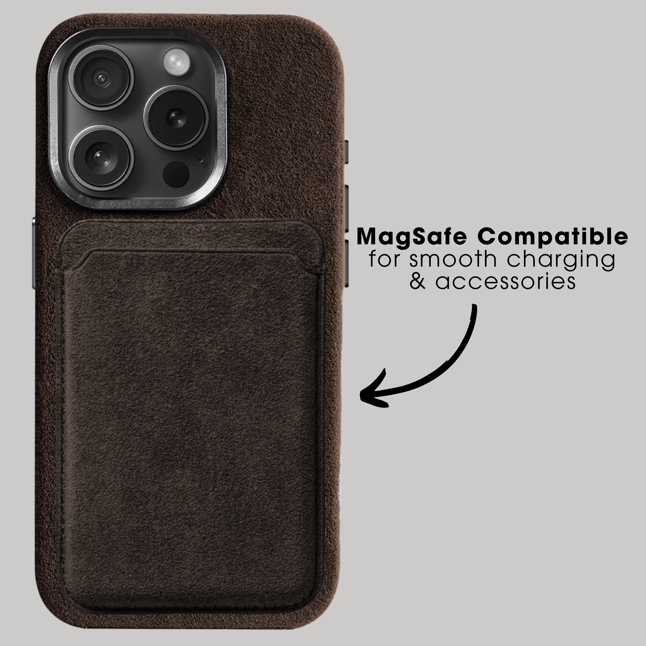 iPhone 15 Pro - Alcantara Case - Chocolate Brown