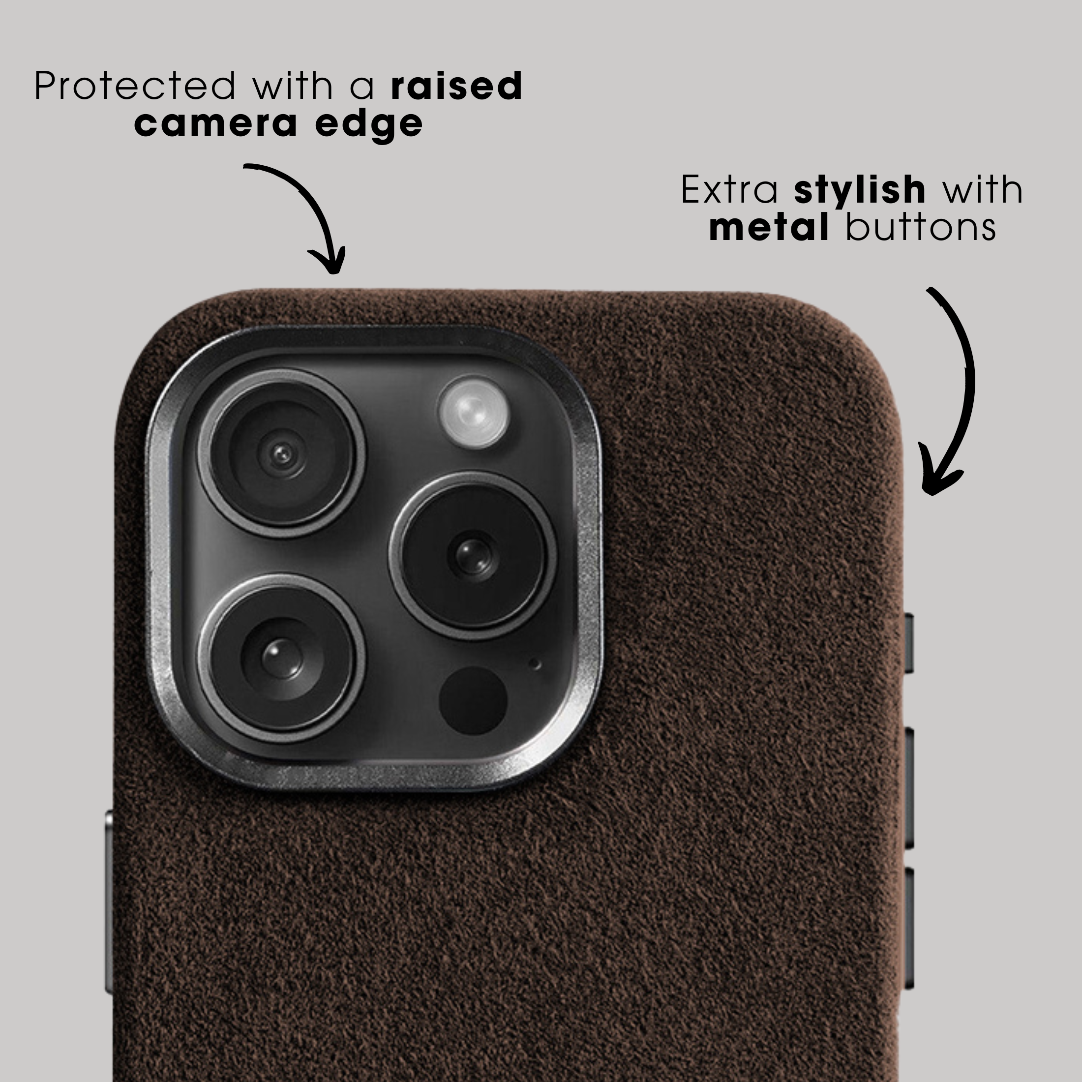 iPhone 15 Pro Max - Alcantara Case - Chocolate Brown
