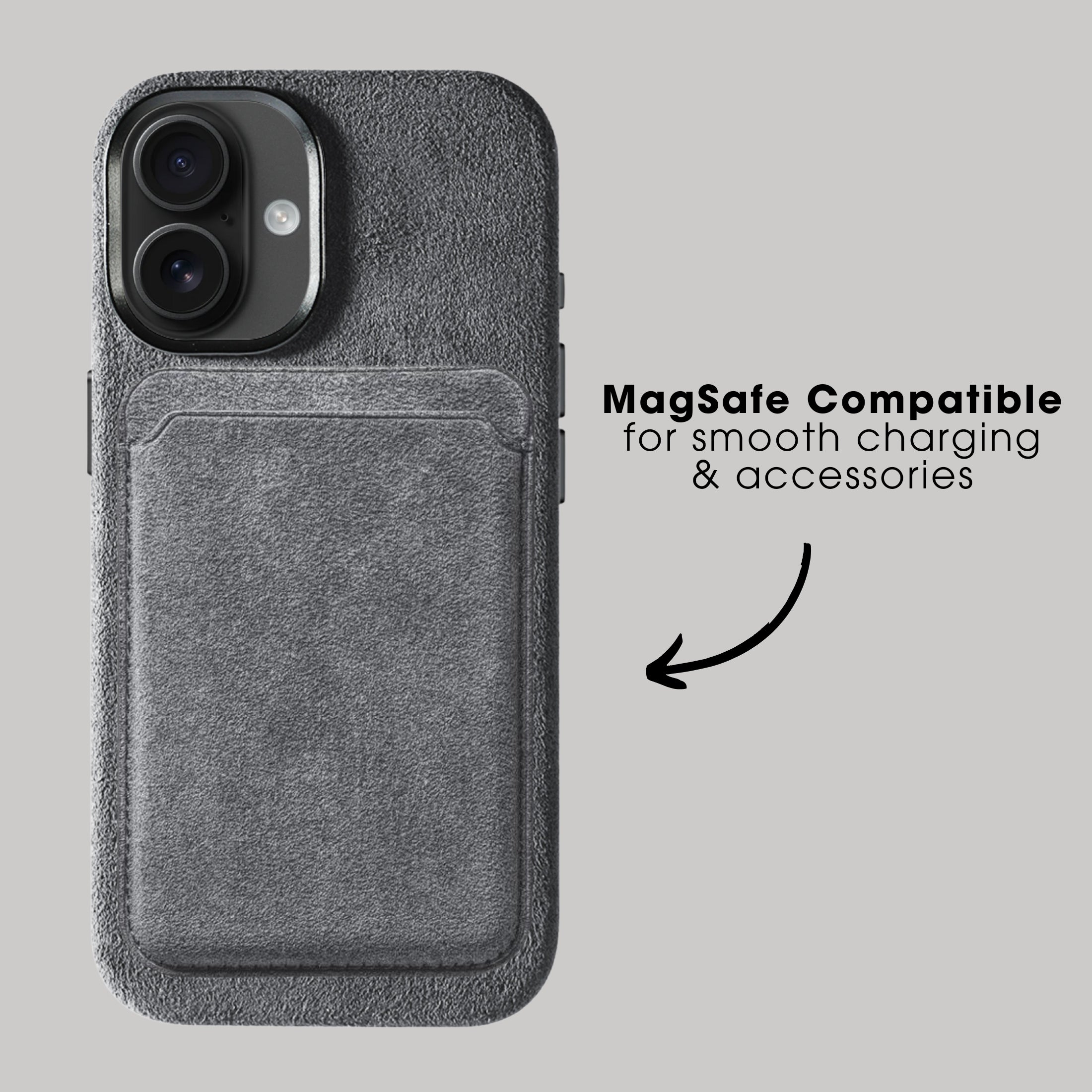 iPhone 17 - Alcantara Case - Nardo Gray