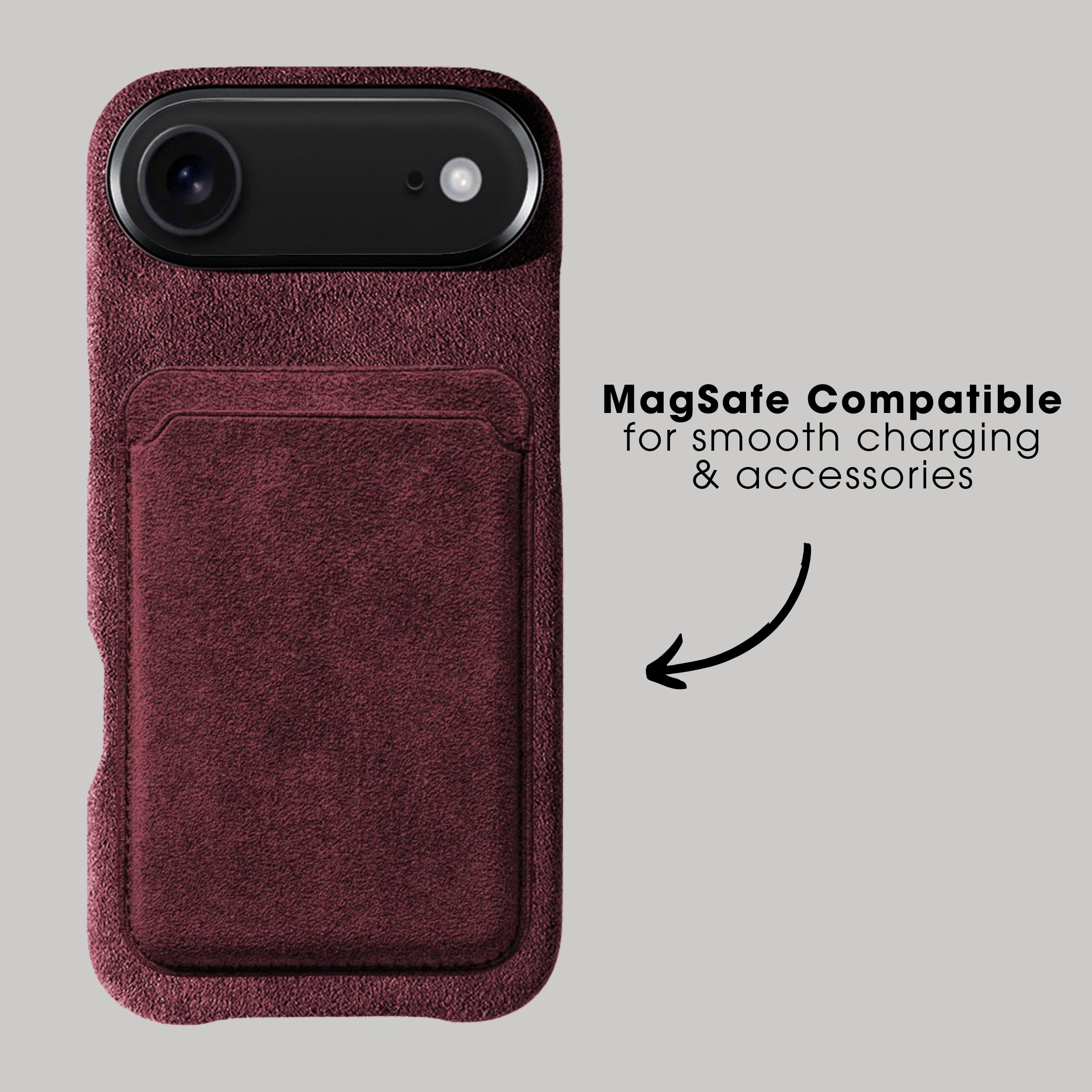 iPhone 17 Air - Alcantara Case - Wine Red
