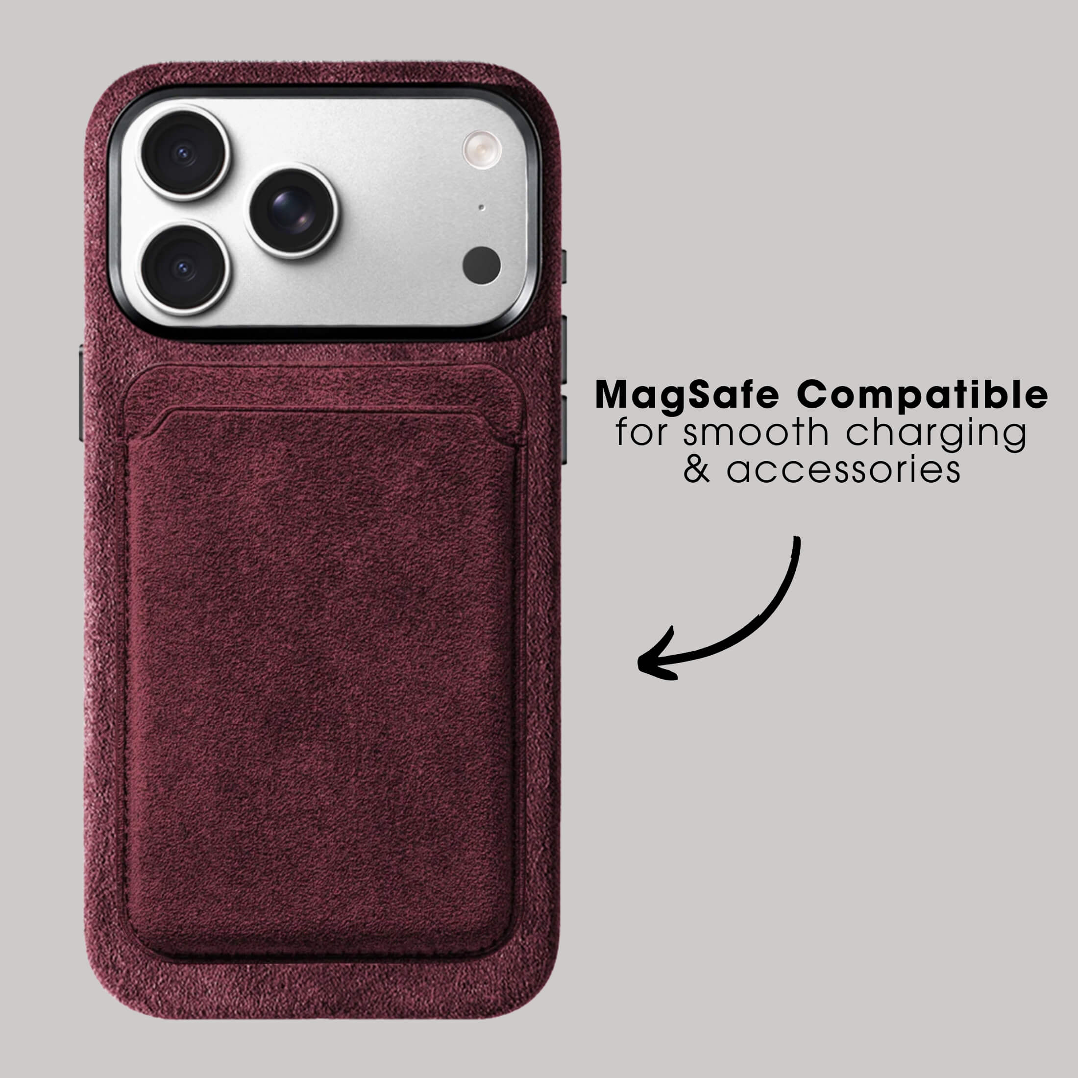 iPhone 17 Pro - Alcantara Case - Wine Red