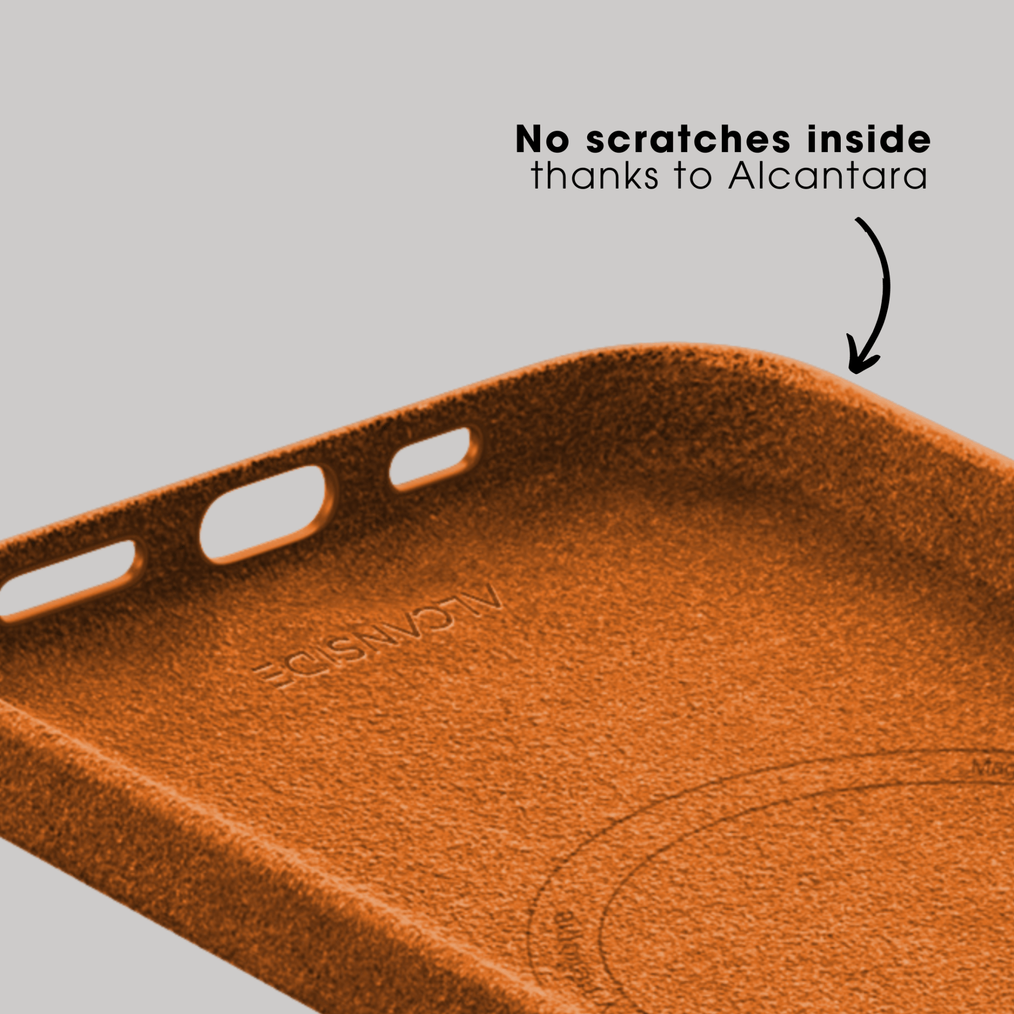 iPhone 15 Pro - Alcantara Case - Orange - Alcanside
