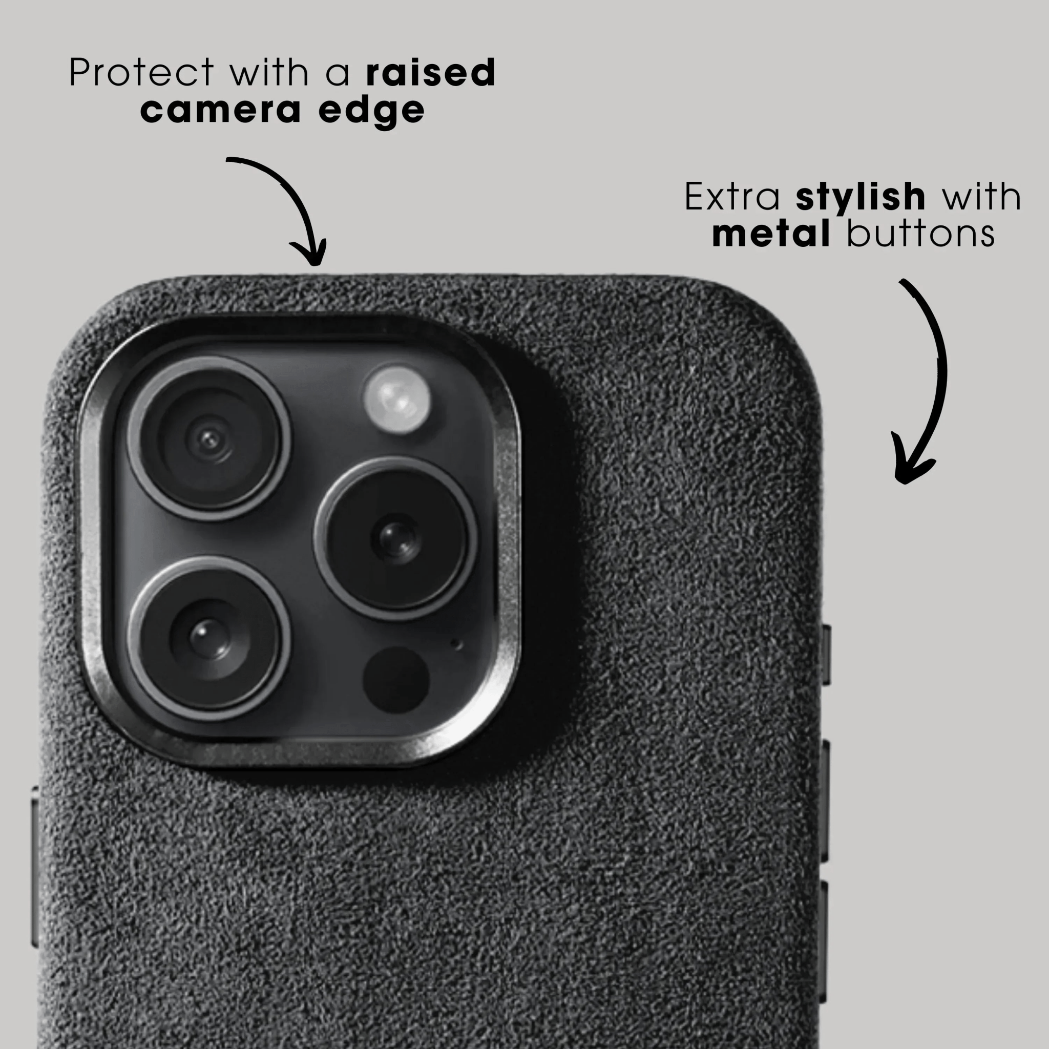 iPhone 16 Pro - Alcantara Case - Space Grey - Alcanside