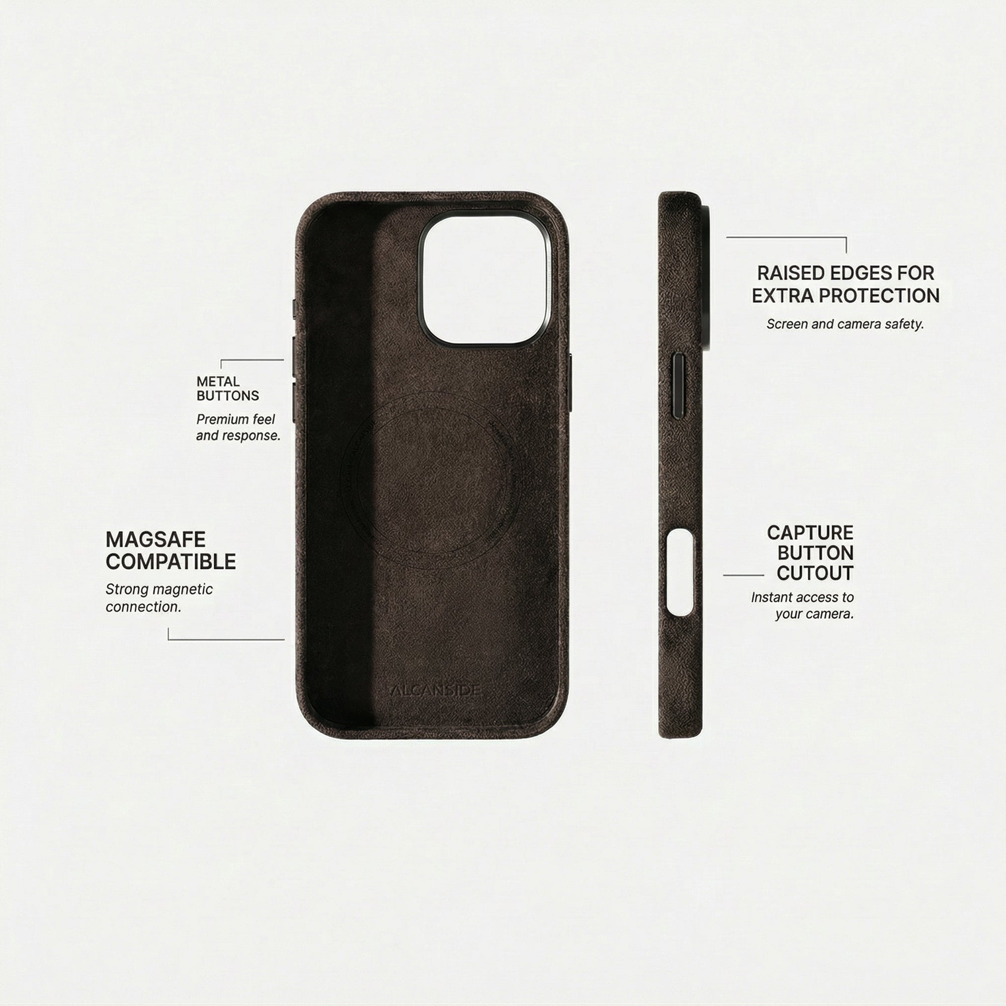 iPhone 16 Pro Max - Alcantara Case - Chocolate Brown - Alcanside