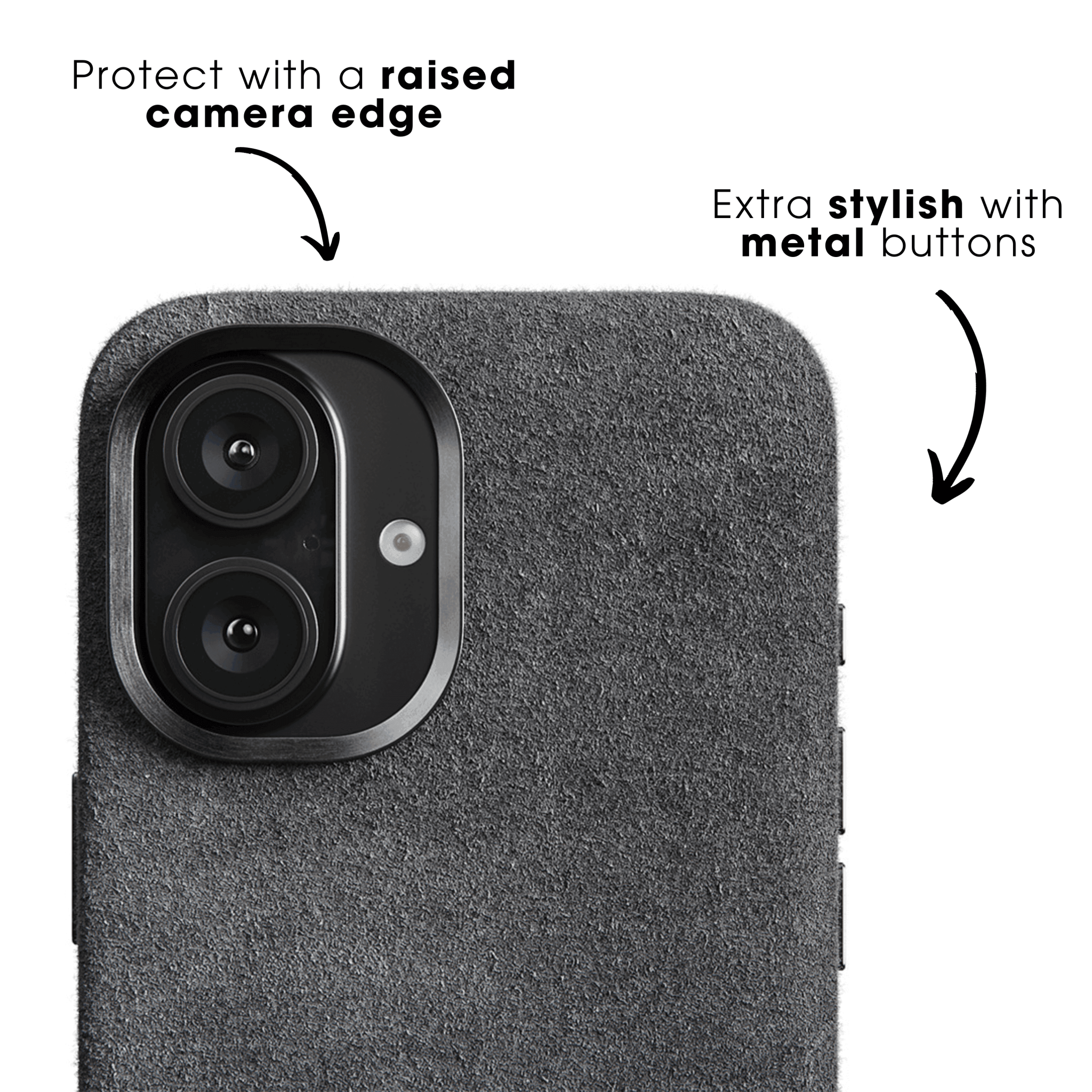 iPhone 16e - Alcantara Case - Nardo Gray - Alcanside