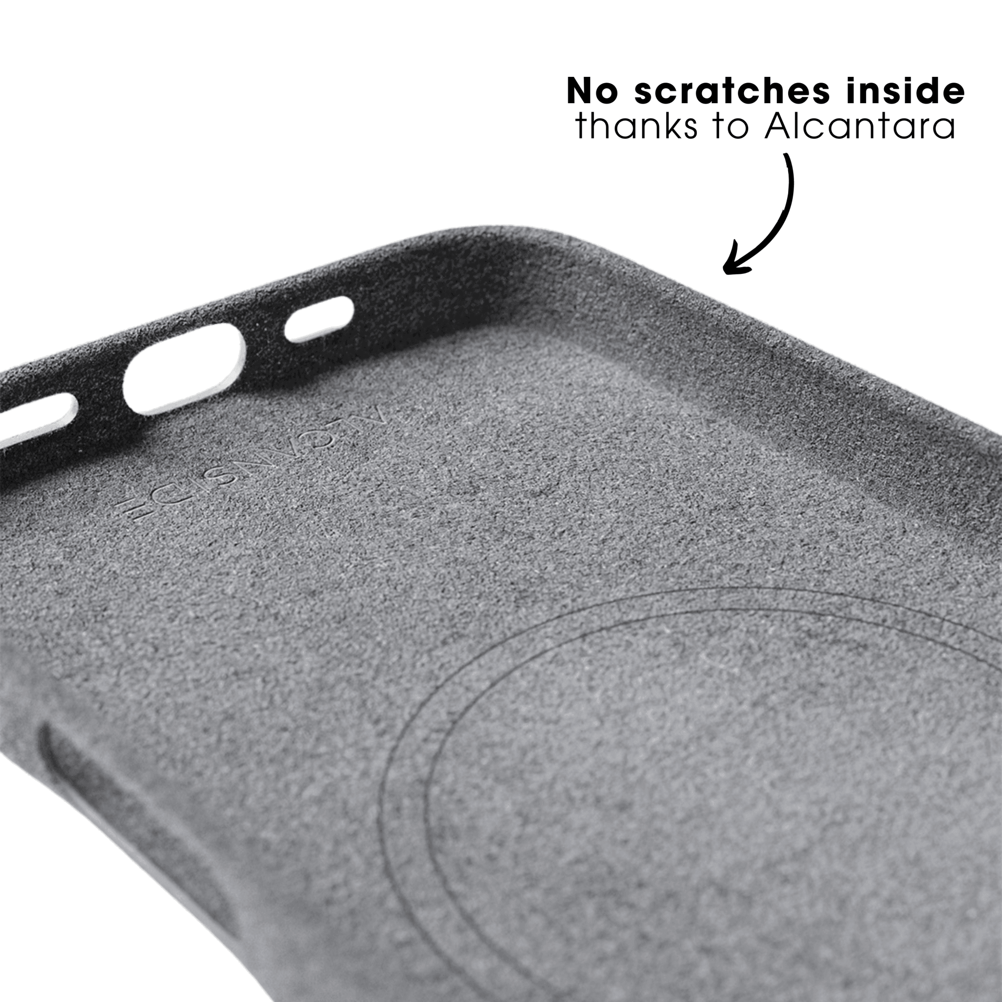 iPhone 16e - Alcantara Case - Nardo Gray - Alcanside